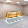 Gabinete de exhibición de pan de la isla curva