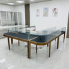 Gabinete de exhibición de joyería en forma de ventilador de acero inoxidable