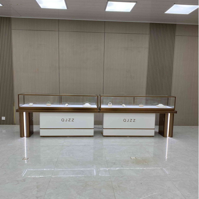 Gabinete de joyería de marco de acero inoxidable