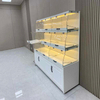 Gabinete de exhibición de pan lacado blanco