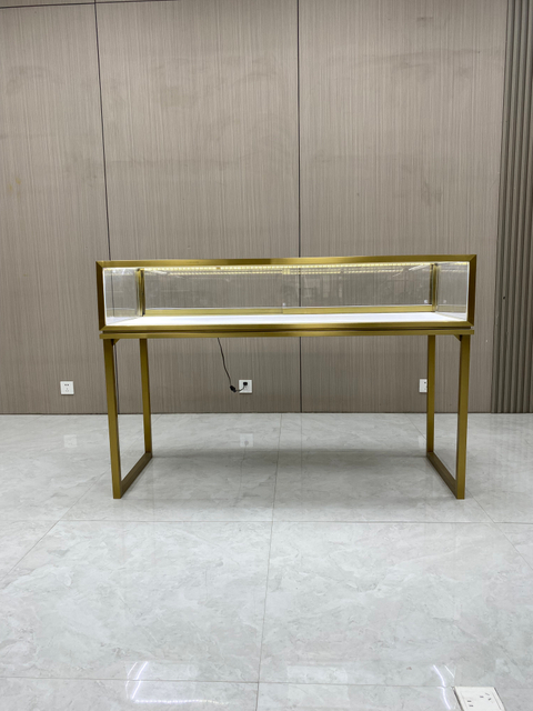 Gabinete de exhibición de joyas de titanio en forma de U