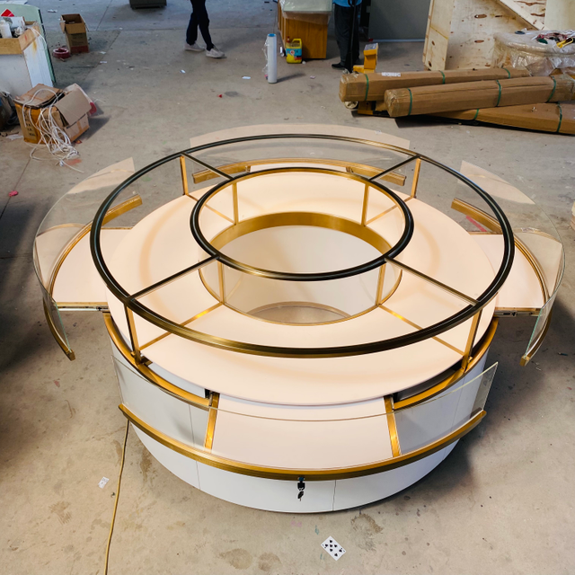 Juego de gabinete de joyería en forma de abanico