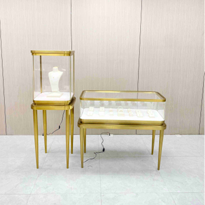 Gabinete de exhibición de joyas de diseño curvo de lujo