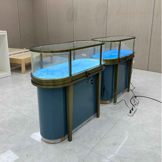 Elegante gabinete de visualización de vidrio