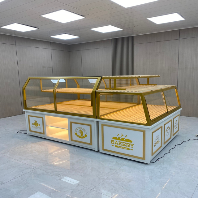 Gabinete de exhibición de pan rectangular de la isla