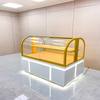 Gabinete de exhibición de pan de la isla curva