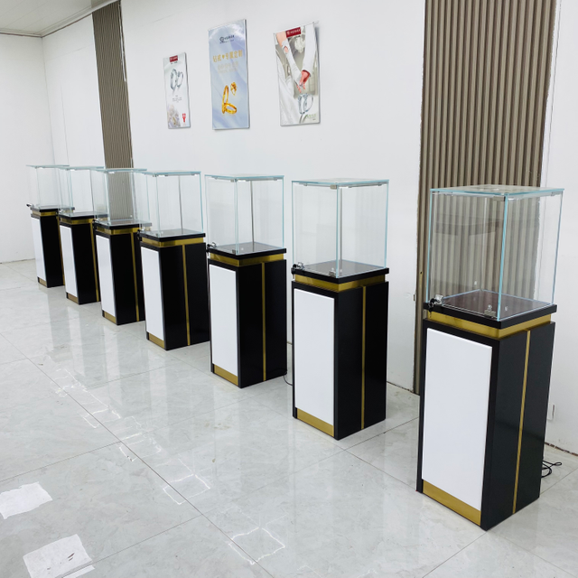 Gabinete de visualización de vidrio con tira de luz