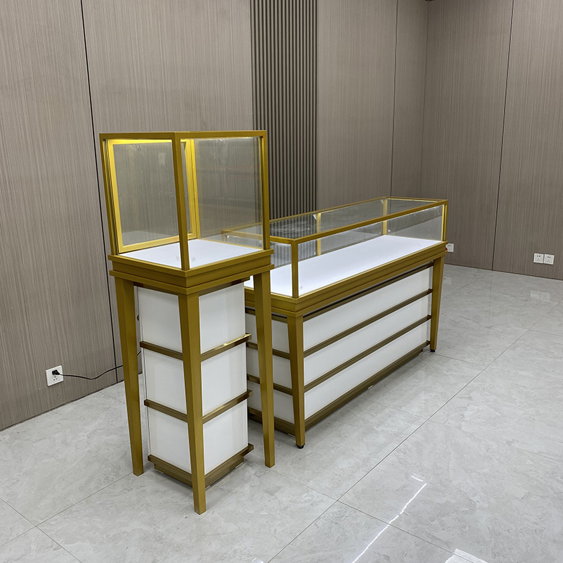 Juego de gabinete de exhibición de joyería de lujo ligero