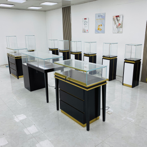 Gabinete de visualización de vidrio con tira de luz