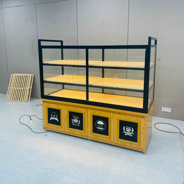 Gabinete de exhibición de panadería corredera
