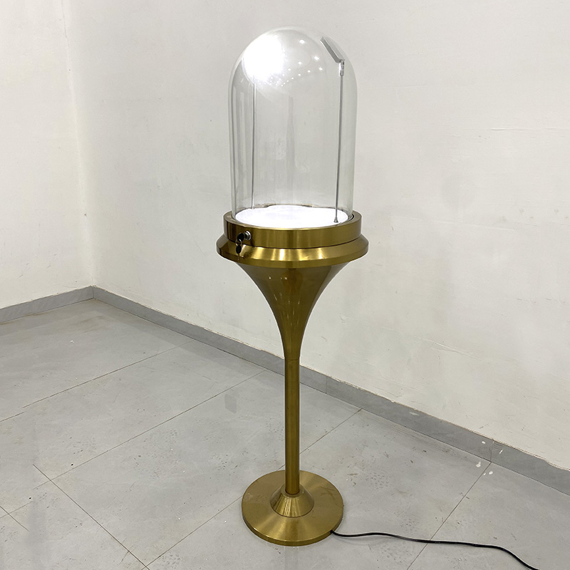 Gabinete de joyería de titanio redonda de joyería