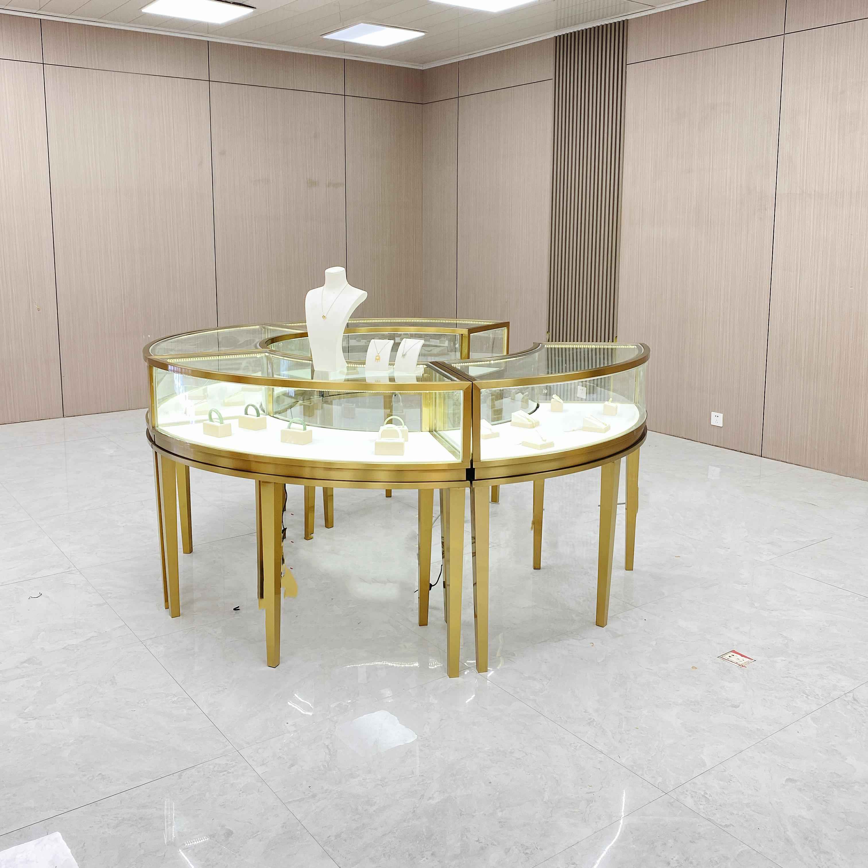 Gabinete de exhibición de vidrio para joyas