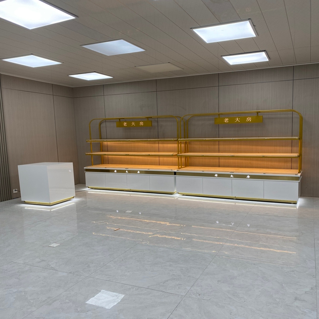 Gabinete de exhibición de pan de lado