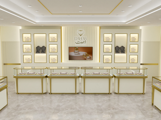Elegante fachada de joyería Dahab: un vistazo al lujo