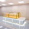 Gabinete de exhibición de pan de la isla curva